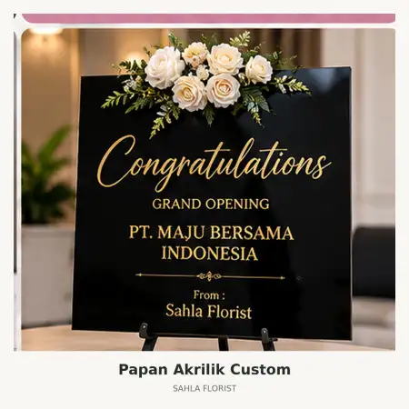Papan Bunga Akrilik Senayan